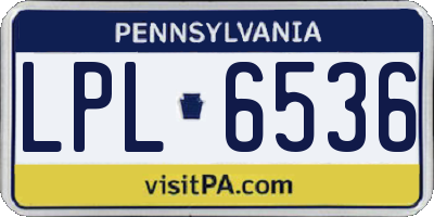 PA license plate LPL6536