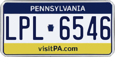 PA license plate LPL6546