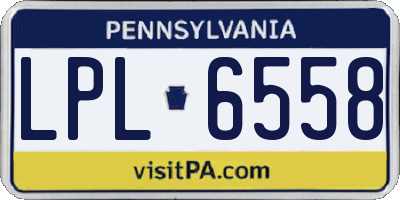 PA license plate LPL6558