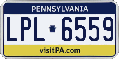 PA license plate LPL6559