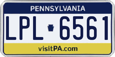 PA license plate LPL6561