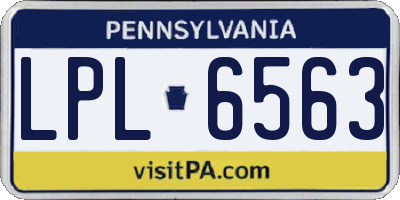 PA license plate LPL6563