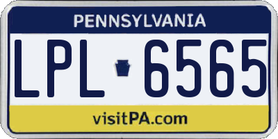 PA license plate LPL6565