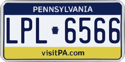 PA license plate LPL6566
