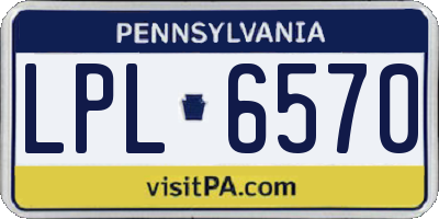 PA license plate LPL6570