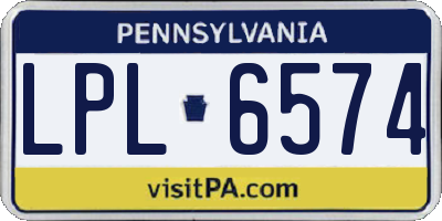 PA license plate LPL6574