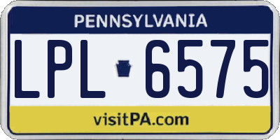 PA license plate LPL6575
