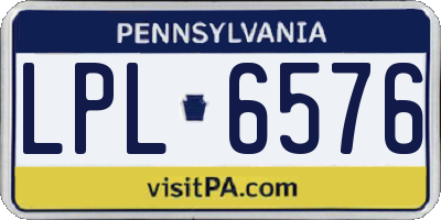 PA license plate LPL6576