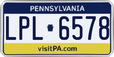 PA license plate LPL6578