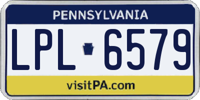 PA license plate LPL6579