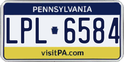 PA license plate LPL6584