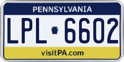 PA license plate LPL6602