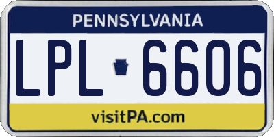 PA license plate LPL6606
