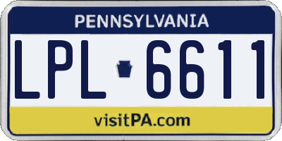 PA license plate LPL6611
