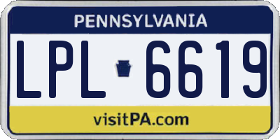 PA license plate LPL6619