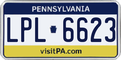 PA license plate LPL6623