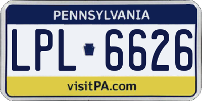 PA license plate LPL6626