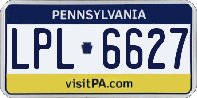 PA license plate LPL6627