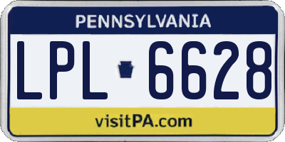 PA license plate LPL6628