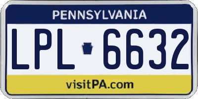 PA license plate LPL6632