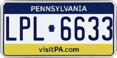 PA license plate LPL6633