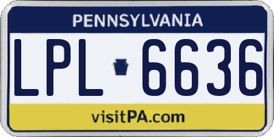 PA license plate LPL6636