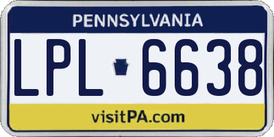 PA license plate LPL6638