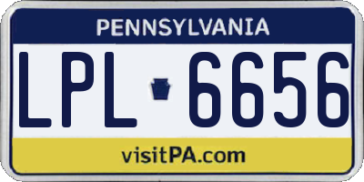 PA license plate LPL6656