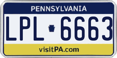 PA license plate LPL6663