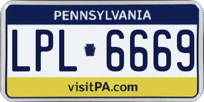 PA license plate LPL6669