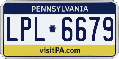 PA license plate LPL6679