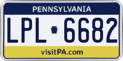PA license plate LPL6682