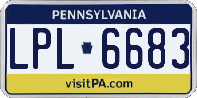 PA license plate LPL6683