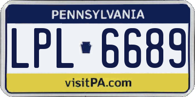 PA license plate LPL6689