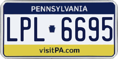 PA license plate LPL6695