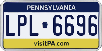 PA license plate LPL6696