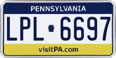 PA license plate LPL6697