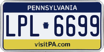 PA license plate LPL6699