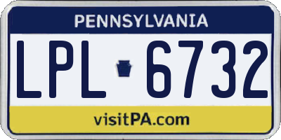 PA license plate LPL6732