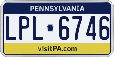 PA license plate LPL6746
