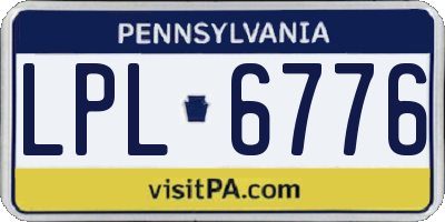 PA license plate LPL6776