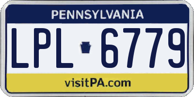 PA license plate LPL6779