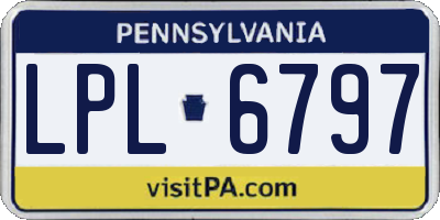 PA license plate LPL6797