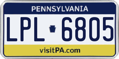 PA license plate LPL6805