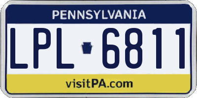 PA license plate LPL6811