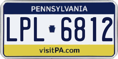 PA license plate LPL6812