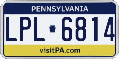 PA license plate LPL6814