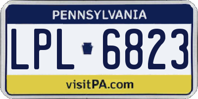 PA license plate LPL6823
