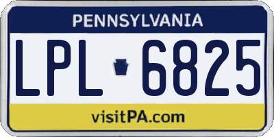 PA license plate LPL6825