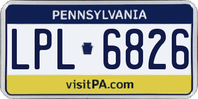 PA license plate LPL6826
